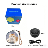 Lampe vidéo boule de cristal 3D USB, veilleuse sphérique personnalisée pour cadeaux et décoration intérieure