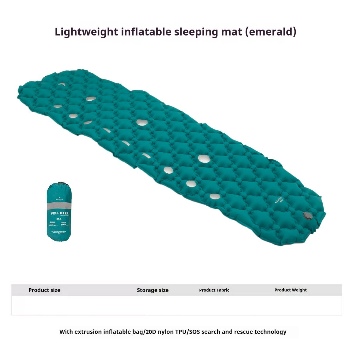 Inflatable sleeping mat-green