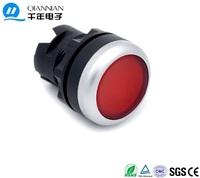 Interrupteur à bouton poussoir lumineux en plastique QIANNIAN LA38-A1 rouge/vert/jaune/blanc/bleu/orange