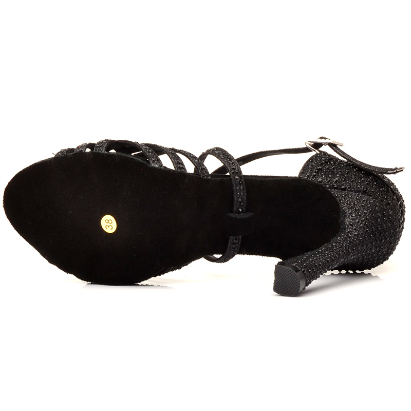 Women Latin Dance Shoes Salsa Tango Cha Cha Ballroom Dancing Shoes Heeled 5/7/8.5cm