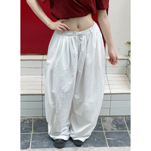 Pantalones de mujer de la mejor calidad, elásticos en la cintura, con encaje y cuentas, de pierna ancha, blancos, de verano, estilo urbano, adelgazantes, informales, transpirables, con estampado floral, novedad. - Product Image 1