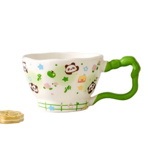 Ins Style Cute Cartoon Design <b>Ceramic</b> <b>Mug</b> Girl's Coffee & Milk Cup Household Breakfast Back to School Reusable High-Value Gift - Product Image 5