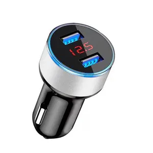 New Coming Dual Ports Car Charger 5V 2A Mini Portable Usb Car Charger Hand Free Multi-color Fast Charger