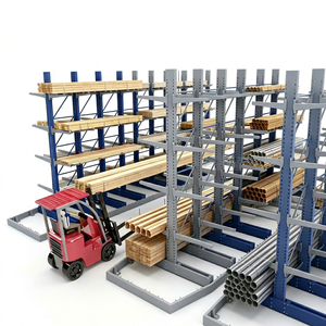 Yellow and Blue Heavy Duty Cantilever Tube Rack Warehouse Pipe <b>Racking</b> <b>System</b> the Cantilever Shelf - Product Image 1