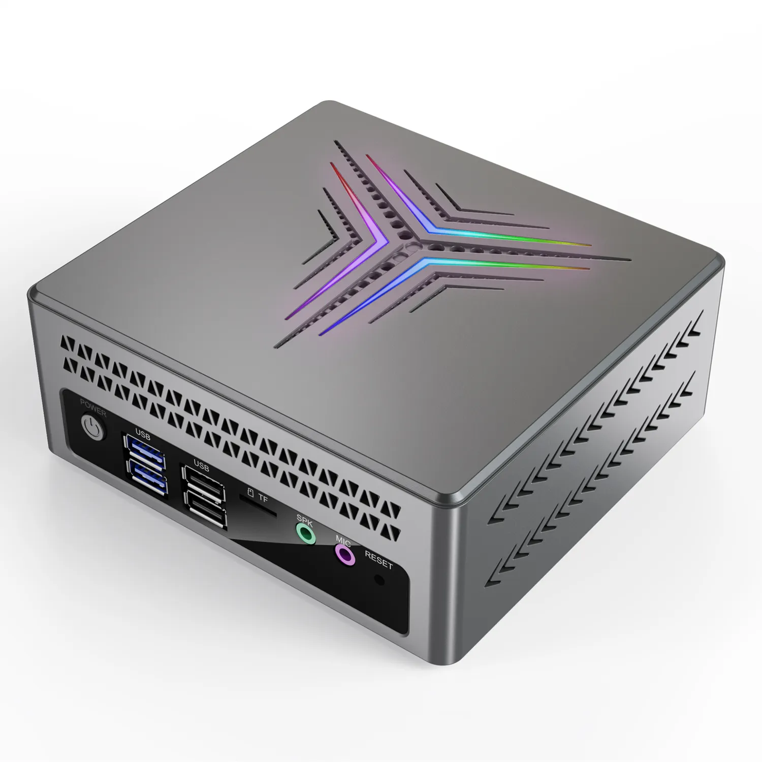 SOYEER คอมพิวเตอร์ขนาดเล็ก JK01 N5095,เครื่องพีซีขนาดเล็กพร้อม RGB Light Win11 Linux 1000M LAN WIFI5.0 BT4.2เดสก์ท็อป4K HD Output