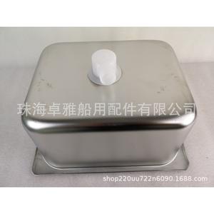 Évier de cuisine à cuve unique GR-12150 pour camping-cars et yachts, 320*260*120mm, acier inoxydable, forme carrée avec deux trous - Product Image 3