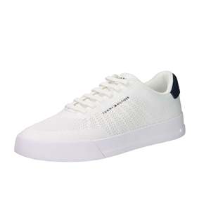 Sneakers Tommy For Uomo Bianche con Tacco 3,5 cm in Tela Traspirante con Lacci, Stile Court Trendy - Product Image 6