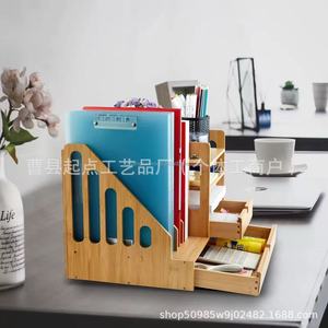 Étagère de rangement pour bureau, porte-documents en bois massif, porte-enveloppes, base de classement pour fournitures scolaires, bibliothèque - Product Image 4