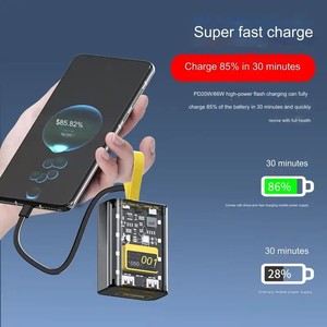 2025 nouveau Design Mini Powerbanks 10000mAh Type C <span class=keywords><strong>chargeur</strong></span> de téléphone <span class=keywords><strong>portable</strong></span> d'urgence PD22.W Charge rapide Mini Power Bank câble intégré - Product Image 6