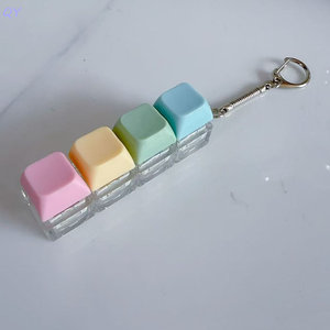 QY coloré Keycap porte-clés décompression clic bouton jouet sensoriel soulagement du Stress pendentif sac à dos ornement - Product Image 2