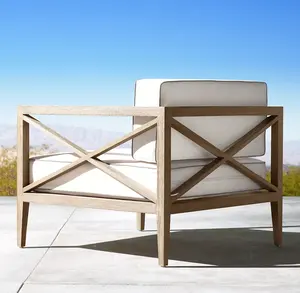 Sassanid Outdoor Iconic Design Premium Teck Patio Garden Sets <span class=keywords><strong>Mustique</strong></span> Chaise longue en teck patiné - Product Image 1