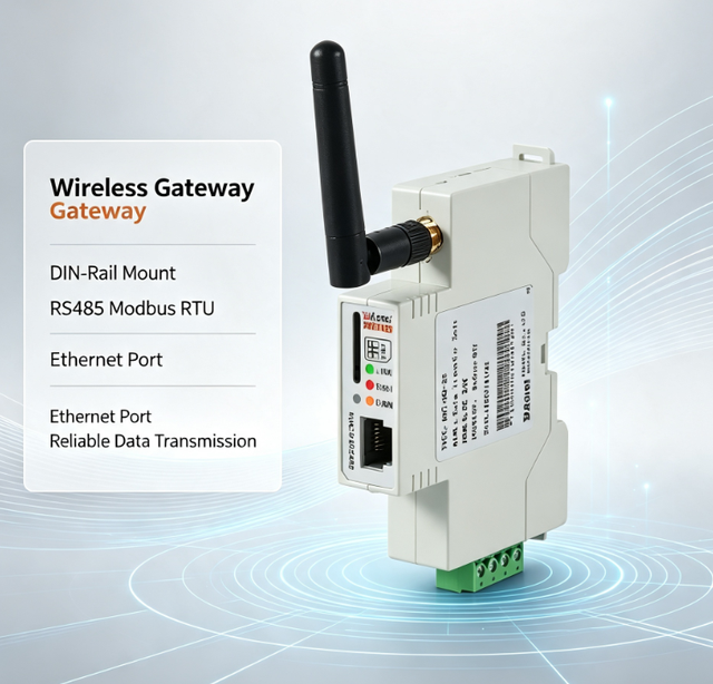Acrel Smart Gateway AWT100-CE Ethernet Communication Din Rail Apply for Different Places IoT Platform Easy Installed