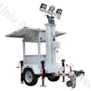 Univ 5kw Solar Energy System Mobile Light Tower Trailer For Outdoor Use