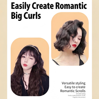 Alat Catok Rambut Hitam dan Rose Gold dengan Layar LED Digital dan Sakelar Pengunci untuk Gelombang Bergelombang yang Tebal