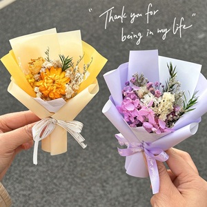 Mini bouquet <span class=keywords><strong>de</strong></span> roses séchées faites à la main <span class=keywords><strong>de</strong></span> 12 cm, fleurs séchées, cadeaux souvenirs DIY pour fille, pour étudiante, décorations pour la Saint-Valentin - Product Image 3