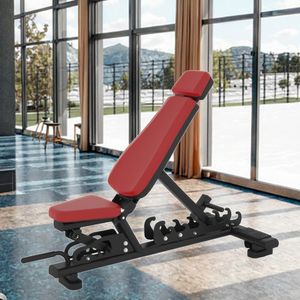 Banco de mancuernas múltiples ajustable profesional Marco de acero Q235 Logotipo personalizado plegable ISO9001 Certificado CE Gimnasio de estilo moderno - Product Image 4