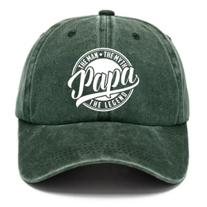 Gorra de béisbol de PVC con logo impreso, estilo Papa, lavada, para deportes al aire libre, con visera, patrón de letras, 6 paneles, ajustable - Product Image 3