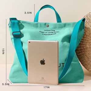 Popular Design <b>Extra</b> Heavy-Weight <b>Large</b> Personalized Eco-friendly BPA Free Cotton Grocery Canvas Tote Bag Custom Logo Shoulder - Product Image 2