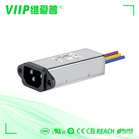 Filtre de ligne électrique à passifrein bas pour prise IEC, certifié CE, filtre EMC EMI pour équipement médical, bloque les interférences électromagnétiques et les ondes électromagnétiques de très haute fréquence (EMI VIIP)