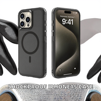 Coque de téléphone portable antichoc à design sportif avec anneau magnétique à aspiration douce et rigide, estampage à chaud, pour iPhone 15 et 15 Plus