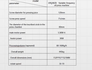 Prensa de Aceite de Oliva de Tornillo de Calidad Duradera para Uso Doméstico, Adecuada para la Producción de Aceite Comestible - Product Image 6