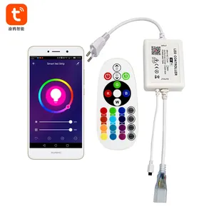 핫 잘 팔리는 Ac Tuya Wifi Rgb Led Controller 720 와트 와 Ir24Keys Remote Control Rgb Led 등 Controller 220 볼트