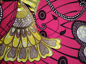 Nouveau <span class=keywords><strong>Pagne</strong></span> <span class=keywords><strong>Africain</strong></span> en Coton 100% Véritable Wax Ankara Personnalisé, Imprimés Sable Doré Ajouté - Product Image 4