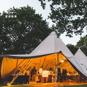 Tente Tipi en toile pour toutes les saisons, imperméable, abri extérieur pour mariage et fête - Product Image 2