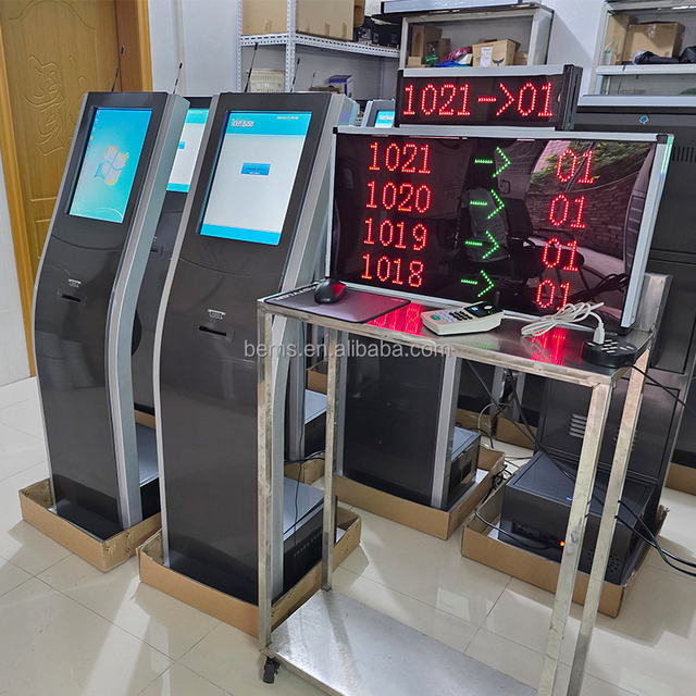 Lcd Electronic Touch Self Service Kiosk for Bank Hospital School Ticket Dispenser Led Display Wifi Xp Queue Management System
