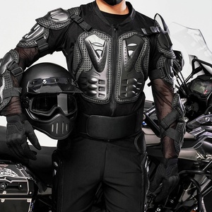 BKブランド赤/黒オートバイライディングジャケットPE素材通気性メッシュ布男性用オフロードクラッシュプロテクター - Product Image 6