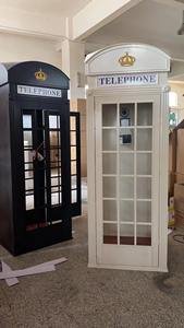 Cabina Telefonica Britannica Rosa con Cassetta Postale Floreale, Stile Antico, 2M Bianco e Rosso - Product Image 5