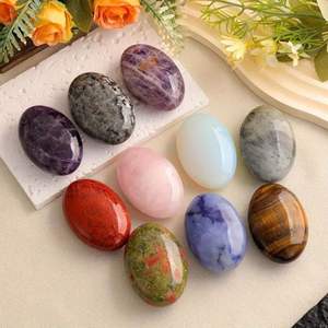Natürlicher Kristall Jade Roh stein Hot Com press Stone Toy Halbe del stein Feder Fluorit Oval Speckstein SPA Beauty Massage - Product Image 1