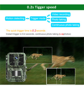 Camera HD Săn Bắn Động Vật Hoang Dã Ngoài Trời Camera Săn Bắn Tầm Nhìn Ban Đêm Hồng Ngoại Giám Sát An Ninh Chống Nước - Product Image 2