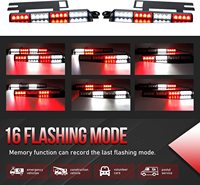 Barra de luz estroboscópica con visera para salpicadero de coche, luces de advertencia de emergencia, con enchufe de cigarrillo, Led, 32 leds, salida de fábrica
