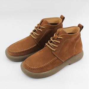 2026 New Style Men's <b>Boots</b> for Autumn&<b>Winter</b>-British Retro Cowhide Outdoor Ankle <b>Boots</b> Fashionable Comfortable Men's <b>Work</b> <b>Boots</b> - Product Image 3