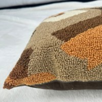 Coussin décoratif de Noël tricoté à motif géométrique fait à la main pour canapé-lit vacances salon décor idée cadeau