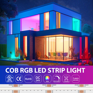 DC24V 14W/M IP20 <b>RGB</b> COB LED Strip 10mm Width 576 Chips Per Meter Flexible Light for Mall Window DIY Ambient Decoration - Product Image 5
