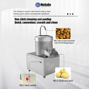 Hochwertige Kleine Kartoffelschälmaschine Einfache Bedienung Reinigt und Schält Kartoffeln Lebensmittelgeeigneter Kartoffelschäler für Gewerbliche Nutzung - Product Image 4