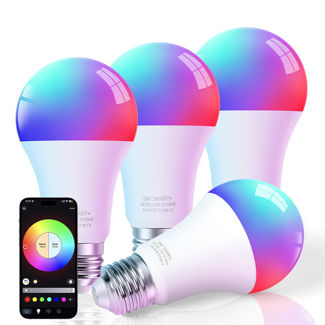 E27 Smart Life Tuya APP Control Dimming RGB+CCT LED Color Changing 10W Light Smart Bulb Wifi