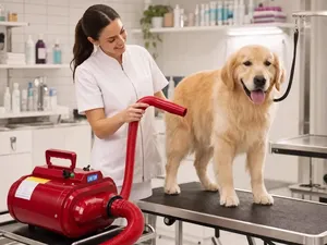 Sèche-<span class=keywords><strong>cheveux</strong></span> pour animaux de compagnie sur pied, double moteur, vitesse réglable, puissance accrue - Product Image 4