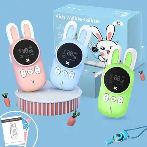 Mini walkie-talkie portátil de estilo conejo para niños, Radio bidireccional, 3km, regalo para niños, familia, 2021