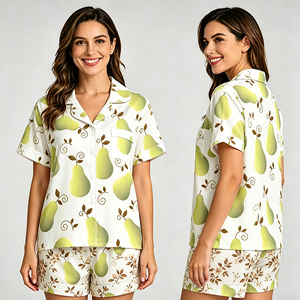 Manufacturer Custom Printing Pijamas Woman Bamboo Modal Cotton <strong>Pyjamas</strong> Pajamas <strong>for</strong> Women <strong>Sets</strong> <strong>Family</strong> Sleepwear <strong>Set</strong> - Product Image 1