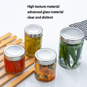 Pots de miel en verre transparent pour épices alimentaires de cuisine de style campagnard personnalisé avec couvercle en métal bocaux en verre de qualité alimentaire - Product Image 2