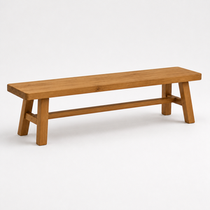 Banc de lit en pin massif naturel pas cher, banc en bois d'acacia non fini, banc d'intérieur en bois d'hévéa massif à vendre - Product Image 1