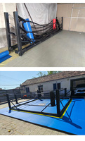 Anneau de boxe pliable 4m/5m avec logo, portable et extensible, pour l'exportation, anneau de boxe de sol pliable