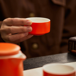Théière <span class=keywords><strong>en</strong></span> porcelaine classique portable pour l'extérieur, service à thé de voyage avec tasses, design marocain traditionnel pour les vacances ou l'hôtel - Product Image 6