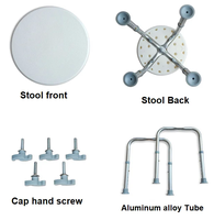 Tabouret de douche réglable en hauteur à 8 niveaux, siège de bain, banc de sécurité pour salle de bain, équipement de réadaptation au design simple