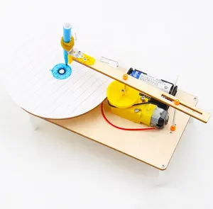 创意DIY电动绘图仪绘图组装套件儿童手工制作涂鸦玩具科学装置物理实验设置
