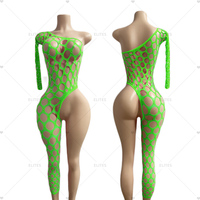 ELITES Backless Bandage Stretch Skinny Rompers Club Party V-hals Backless Jumpsuit Exotische Danskleding Bodysuit Bikini Lingerie Outfits
