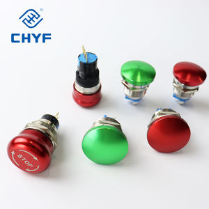 CHYF 16mm 19mm 22mm rosso verde fungo interruttore a pulsante di arresto di emergenza 250V blocco in metallo pulsante - Product Image 5